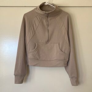 Danskin Women's Beige Half-Zip Sweatshirt